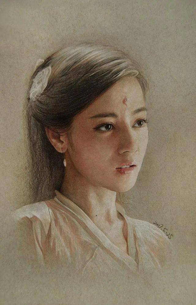 【彩铅】何石磊超写实彩铅人物画欣赏_上海市_毕业_版权