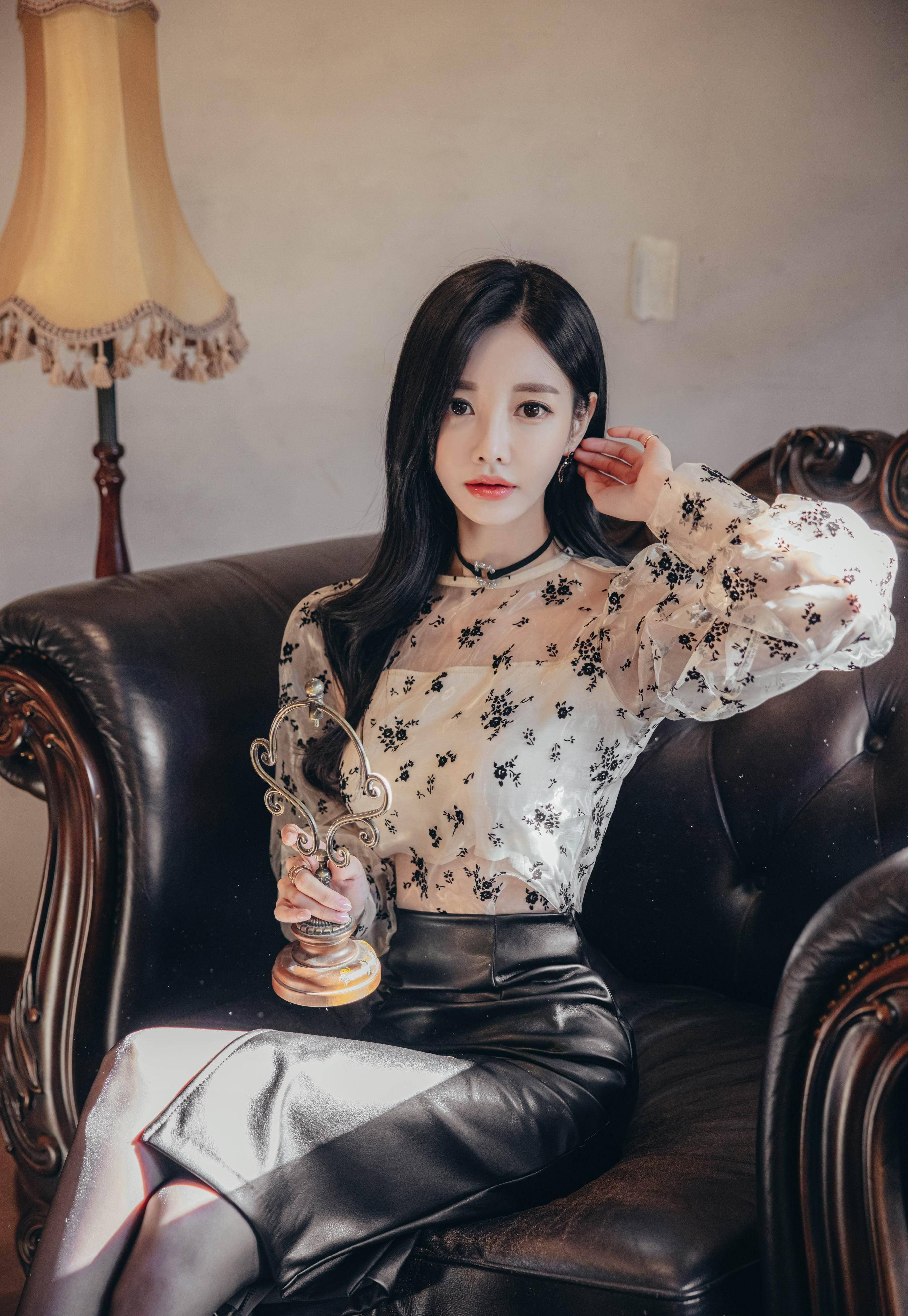 国外女神孙允珠定拍写真(497):星斑落梅疏影秋莹梦曦轻纱裙_衣裙_高清