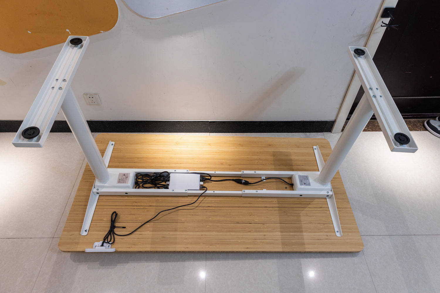 一款高颜值双电机的电动升降桌-北弧升降桌m1 竹木版_高度_桌子_调整