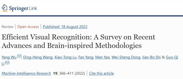 专题综述 | 高效的视觉识别：最新停顿及类脑办法综述