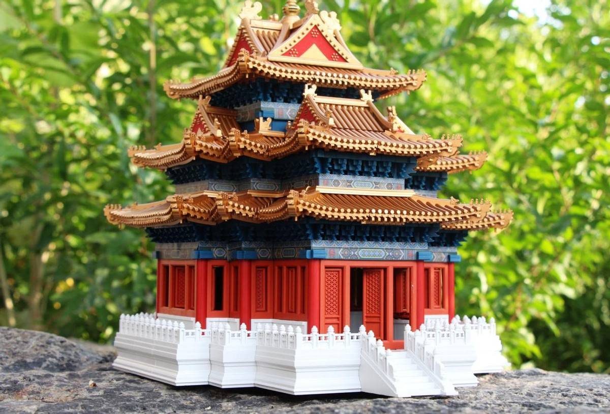 榫卯智慧结晶,1:81微缩还原:千年隼营造积木故宫角楼