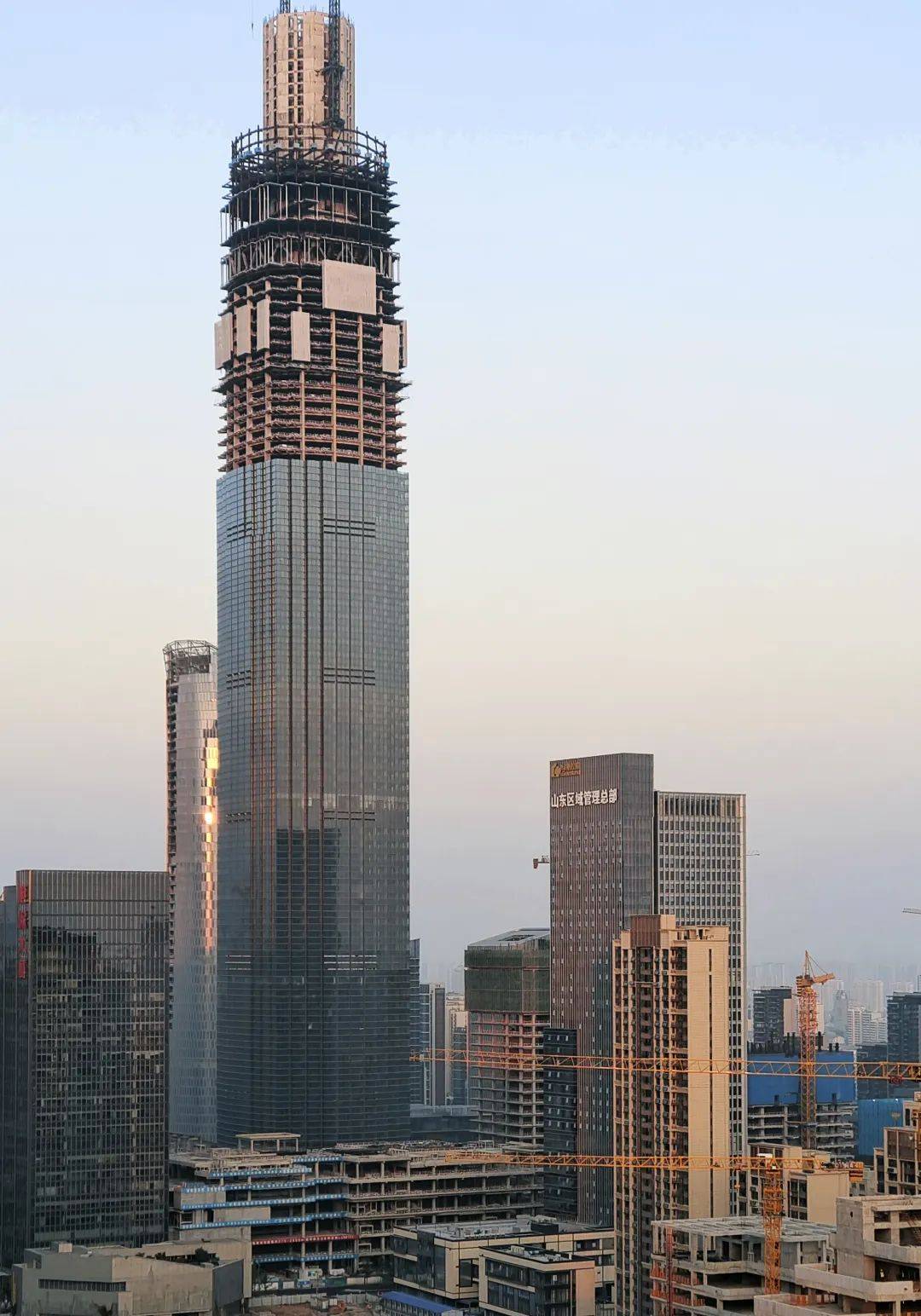 绿地山东国际金融中心ifc"齐鲁第一高"绿地428最新建设进展_施工_进度