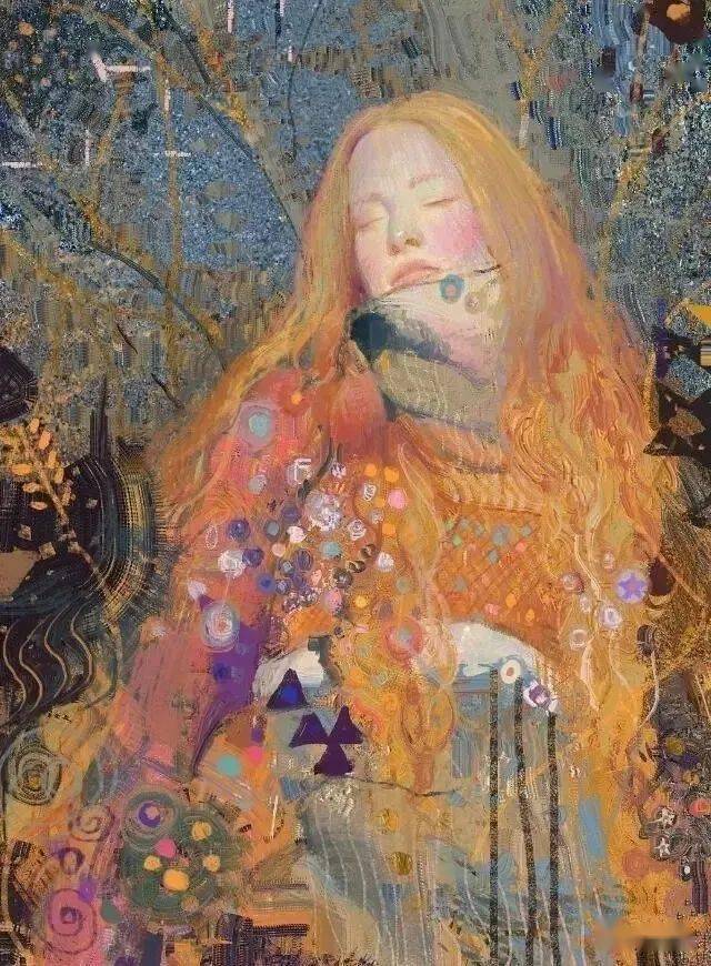 微妙的神态捕捉——克里姆特人物作品选_书画_周善_klimt