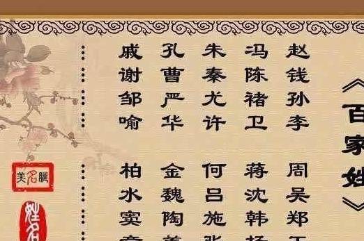 “姓氏”中国的四大姓氏大家都知道，四小姓氏你知道几个？