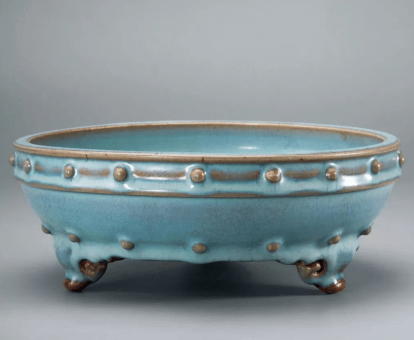 青灰釉 鼓钉水洗 深圳博物馆