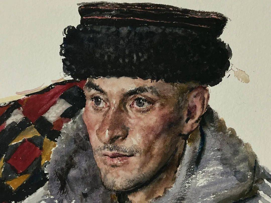 李晓林2022人物水彩写生新作_局部_work_普通人