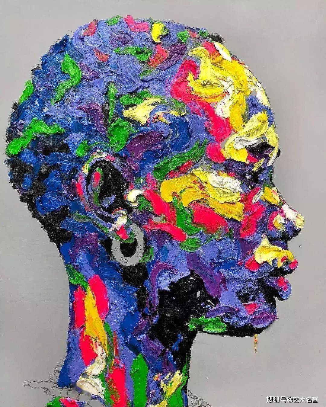 狂野又嚣张的抽象派人物肖像油画︱shin kwangho_德国_来自_多多