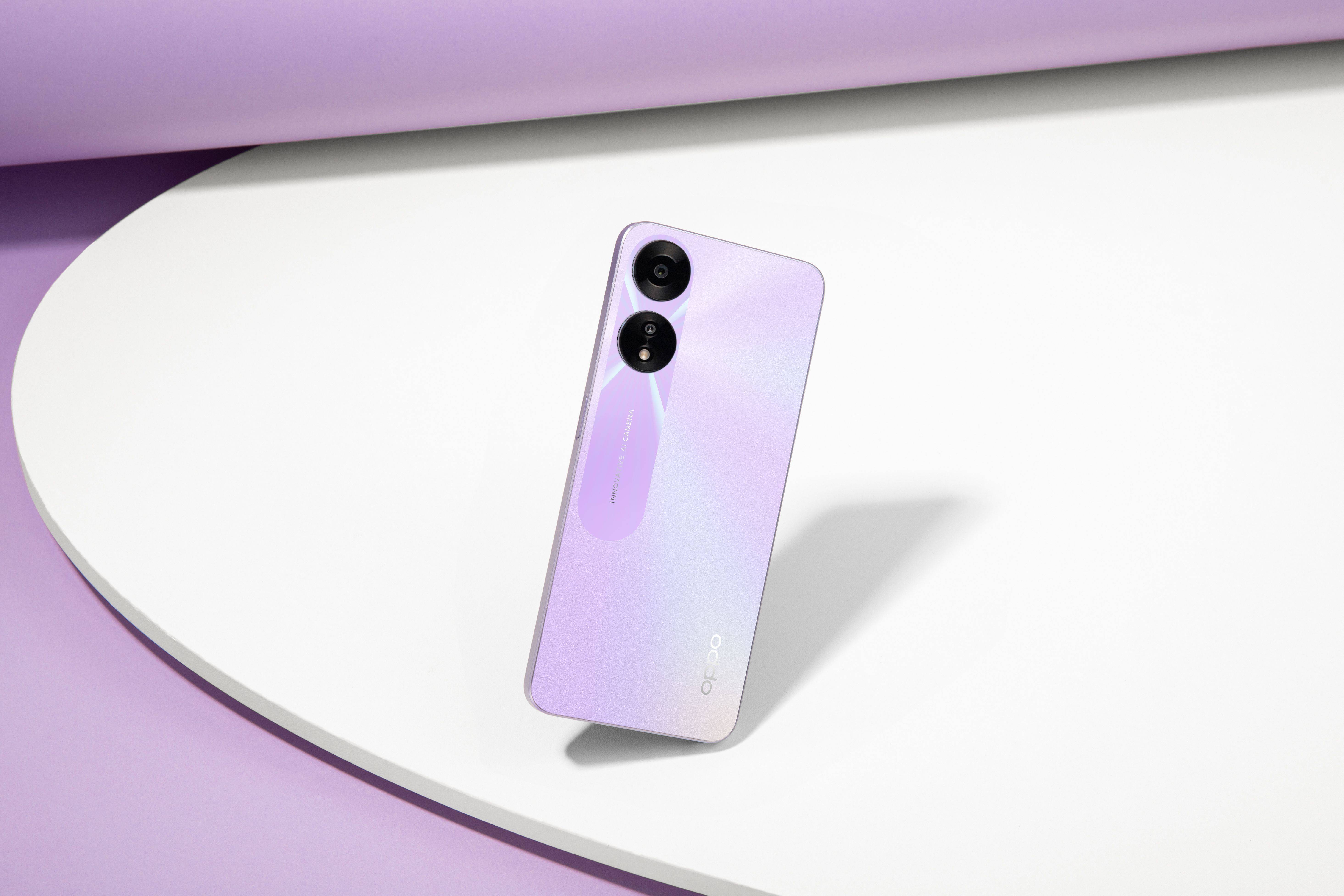 oppo a58清风紫图赏:轻薄手感 晶钻工艺,千元机新晋颜值担当_手机