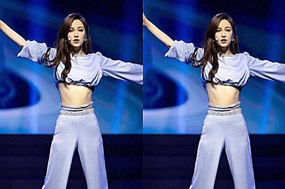 她的腰间真的是没有一点赘肉,虽然没有马甲线,但是腰围非常的细,就像