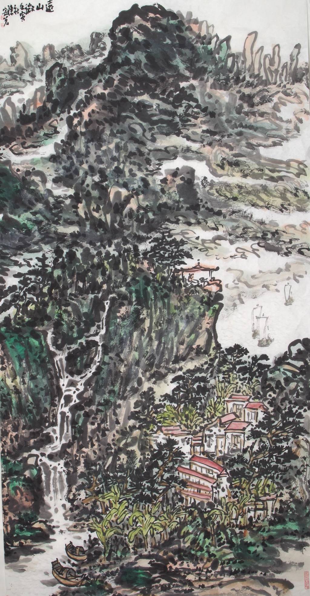 【每周画题】陈安茗山川画(035) 雨窗短文