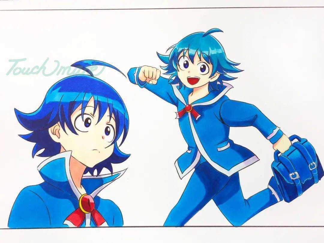 马克笔人物手绘教程《入间同学入魔了》_颜色_阴影_铃木
