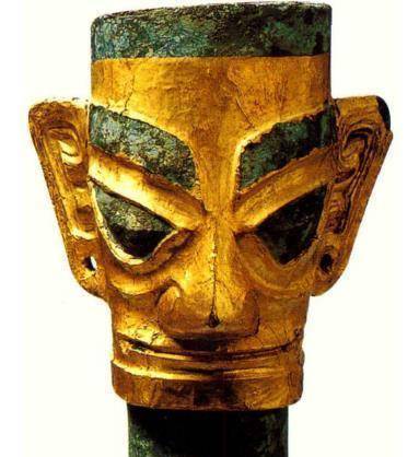 三星堆遗址出土的黄金面具，背后有什么秘密？真是外星文明吗?？