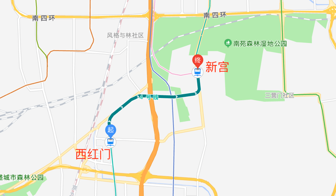 北京西红门位置图图片