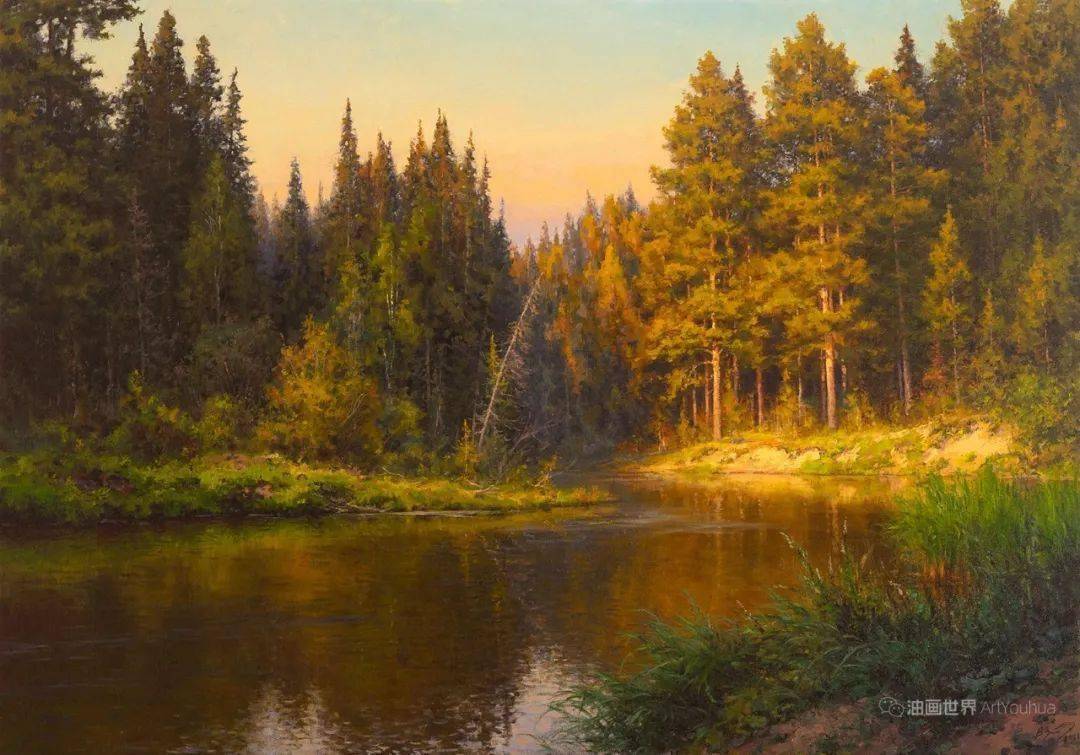 俄罗斯画家瓦迪姆·扎伊努林美丽的荒野风景油画作品欣赏_最好的_艺术