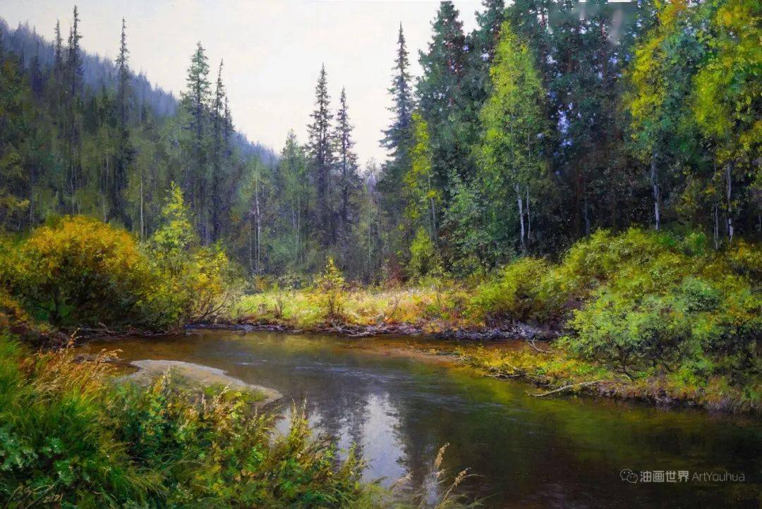 画家瓦迪姆·扎伊努林美丽的荒野风景油画作品欣赏_最好的_艺术_微信