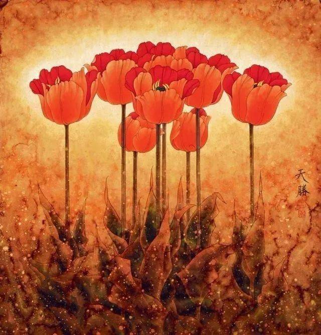 王天胜工笔重彩花鸟作品欣赏,喜欢就分享出去吧!