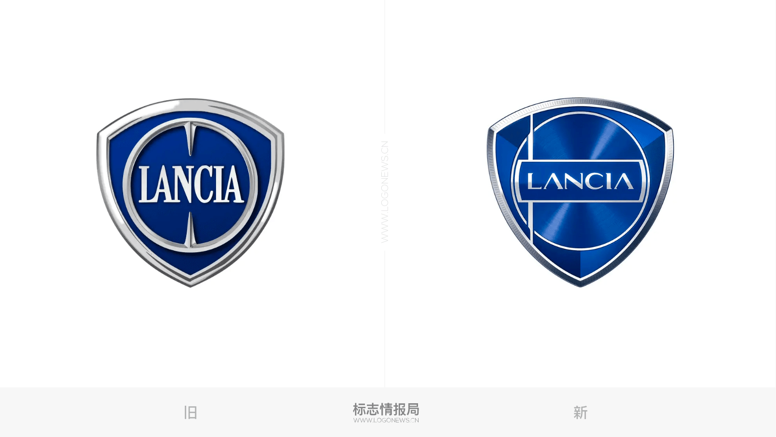 这是蓝旗亚历史上第八次更改logo.