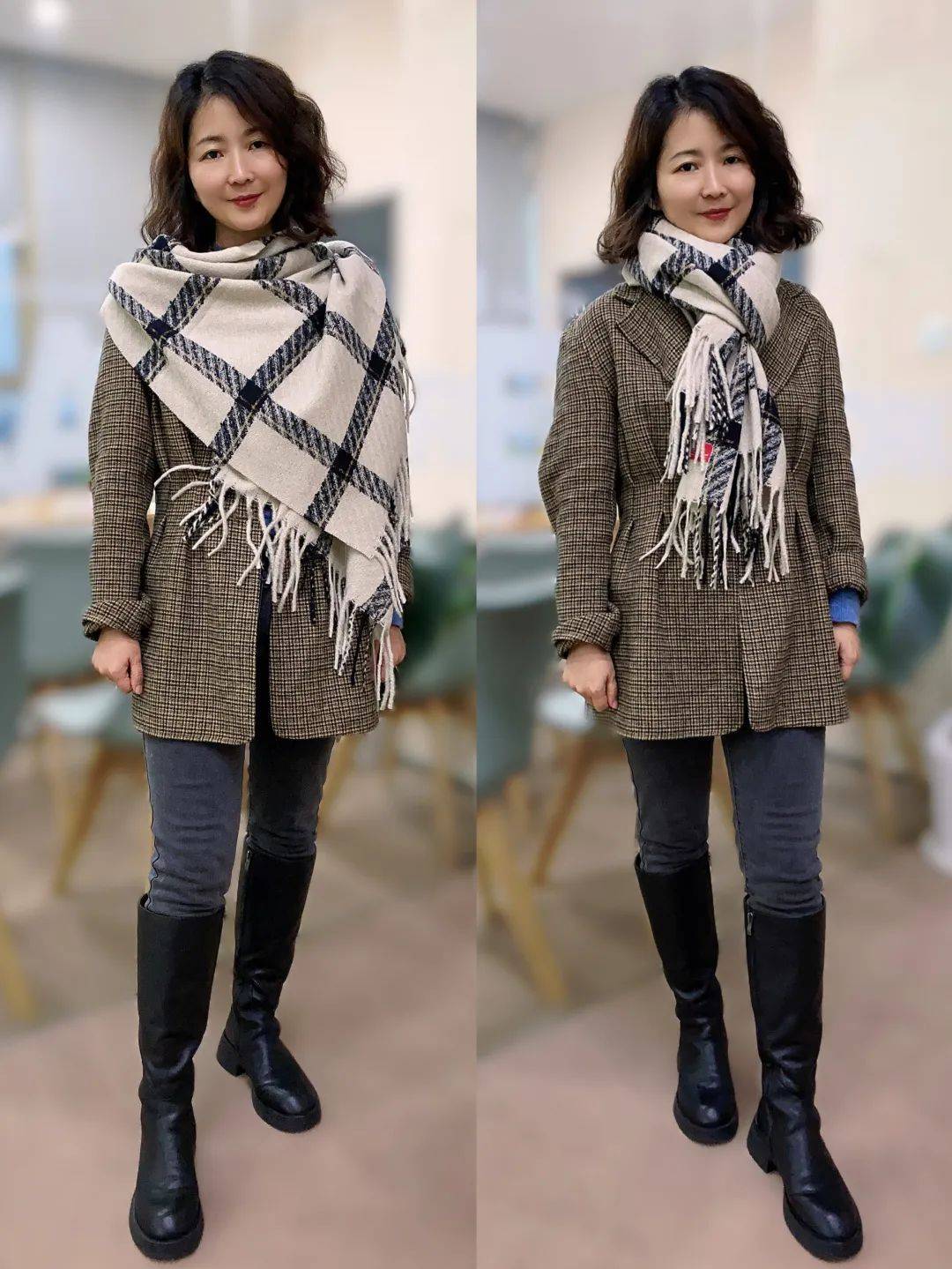 年末战靴小腿围粗小子个亲测显高显瘦真皮的巨软巨舒服