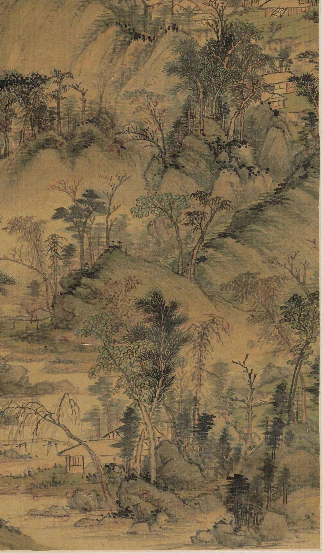 王时敏《松风叠嶂图》_山脉_绢本_立轴