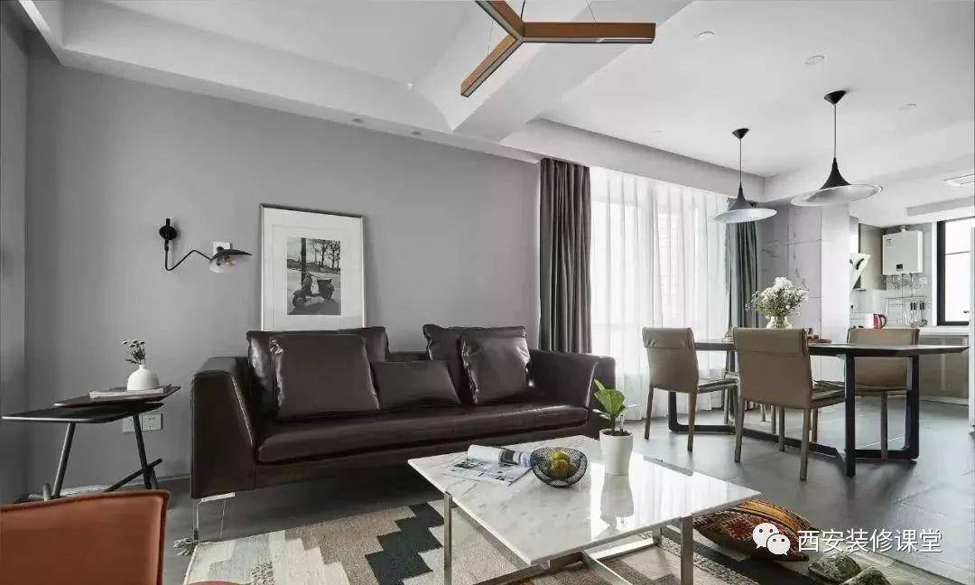 弧形吊顶弱化大梁,好看而且功能性强_视觉_造型_客厅