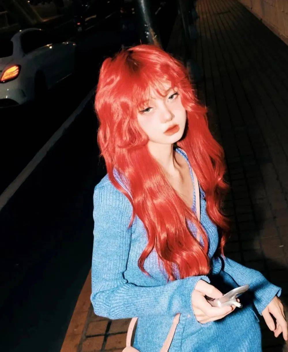 红色卷发撕漫不翻车!