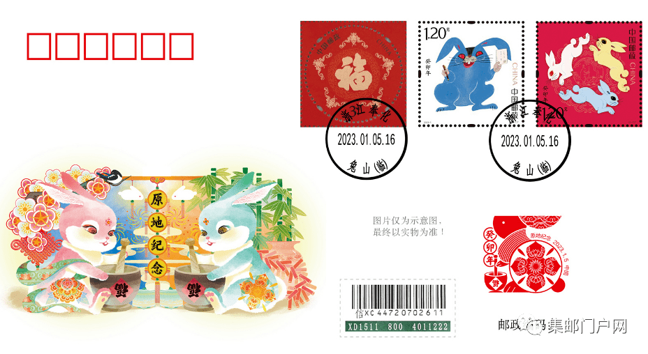 【日戳邮戳图】全国2023年《癸卯年》兔年生肖邮票原地邮局、邮戳地点和内容确定_公众_电脑_白兔