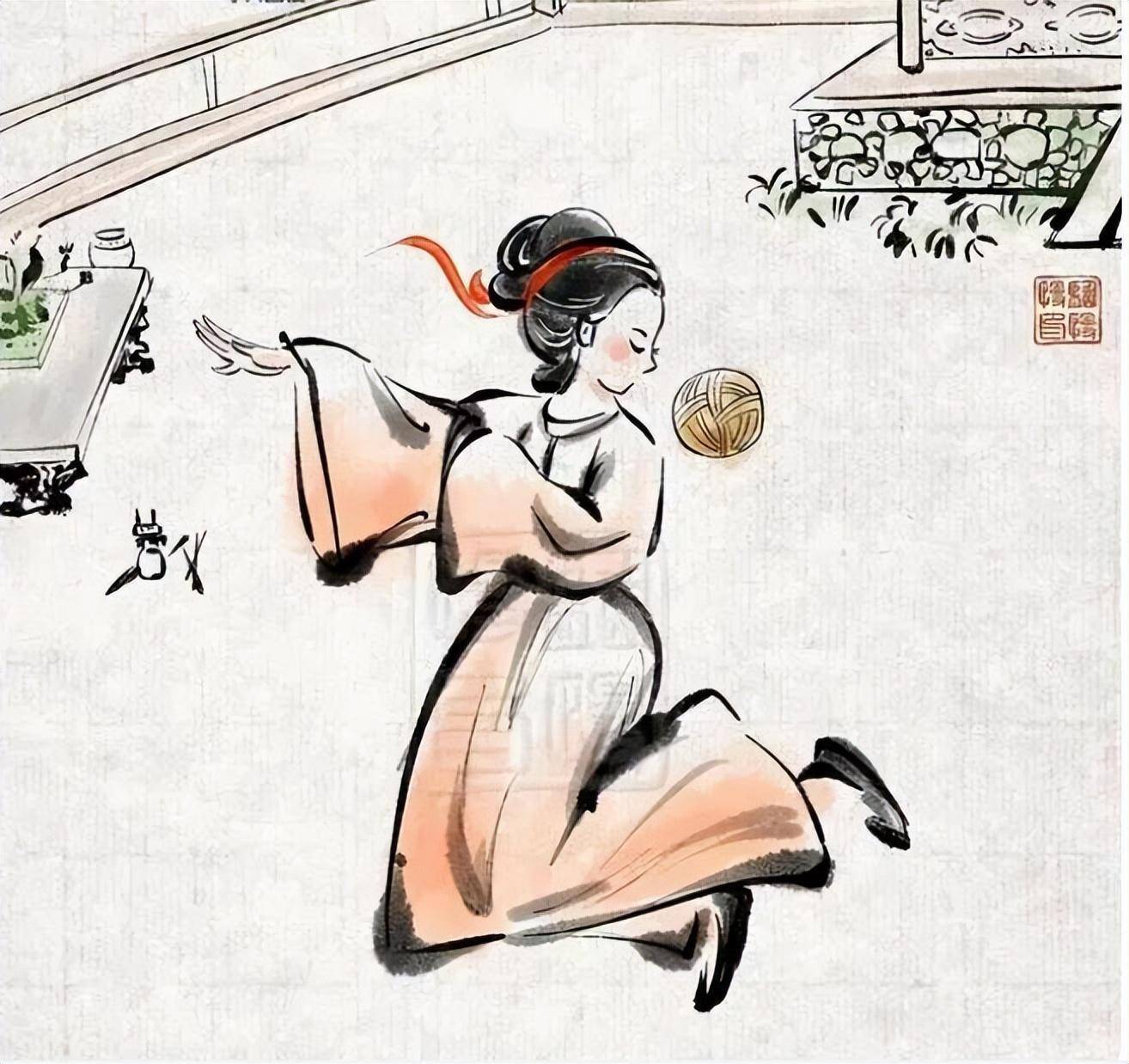 古代女子蹴鞠有多飒_姑娘_唐代_动作