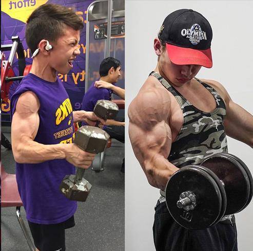 地表上最强的那个少年,15岁成健美冠军,并收获百万粉丝_训练_肌肉