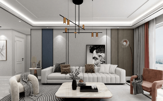 "琴岛"贝壳粉靓装让白墙锦上添花!_艺术_居室_客厅