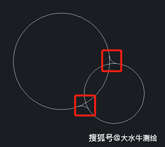 测绘CAD丨CAD如何给两个相交的圆创建圆角？