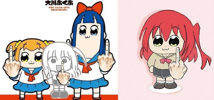 而当《pop子和pipi美》的原作者大川老师看到这种潮流后,更是亲自画了