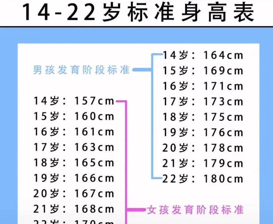 14岁男生正常身高图片