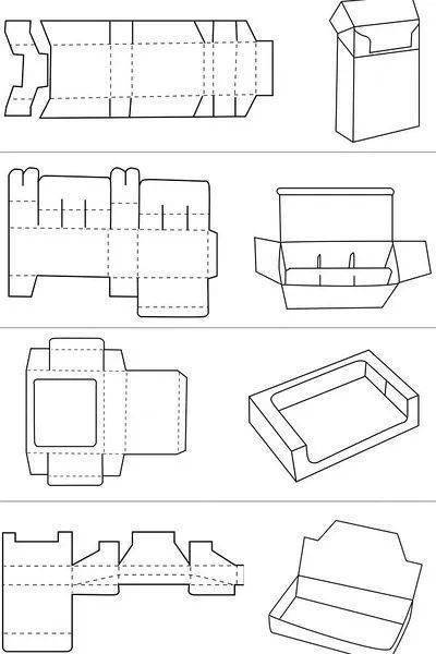 cad怎么画包装盒展开图图片