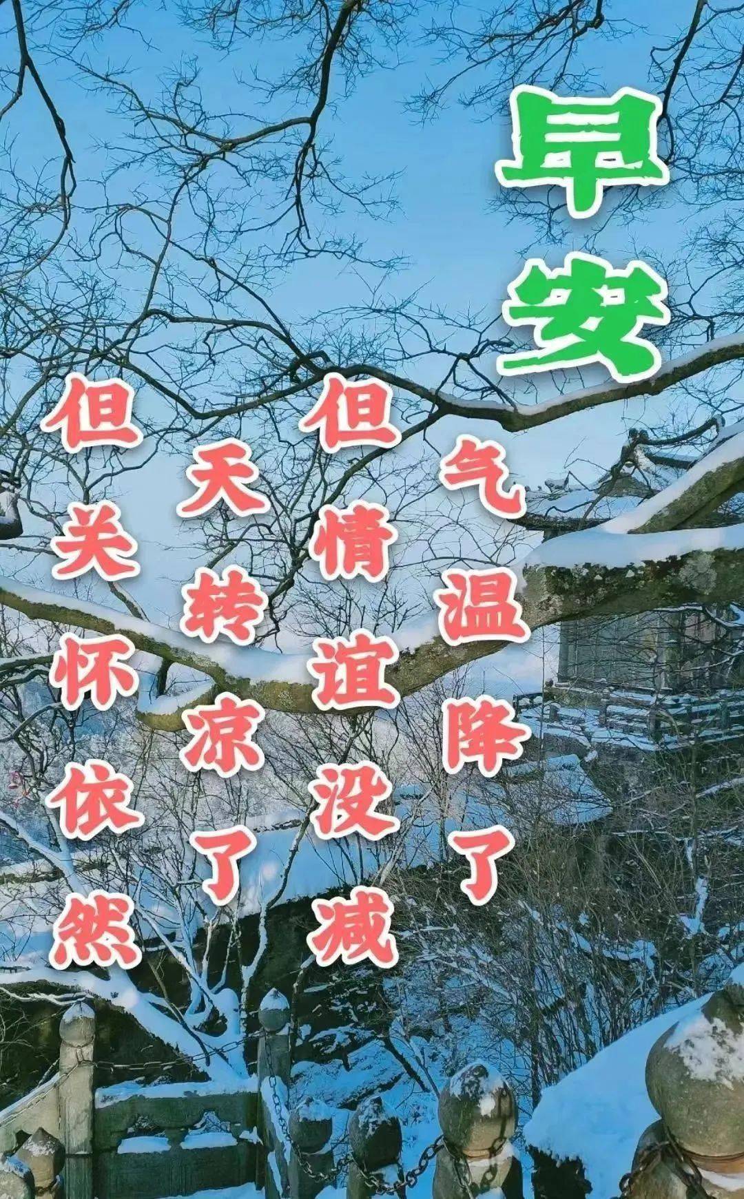 下雪天问候图片大全图片