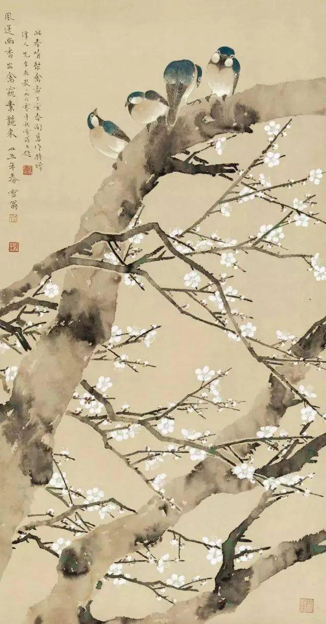 雪翁”笔下的冬日花鸟，无一丝烟火之气！_搜狐网