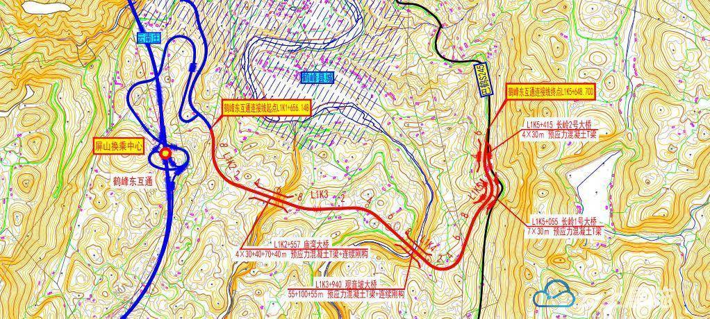 4亿 宜来高速鹤峰东段连接线项目正式开工_云南_中坝_路线