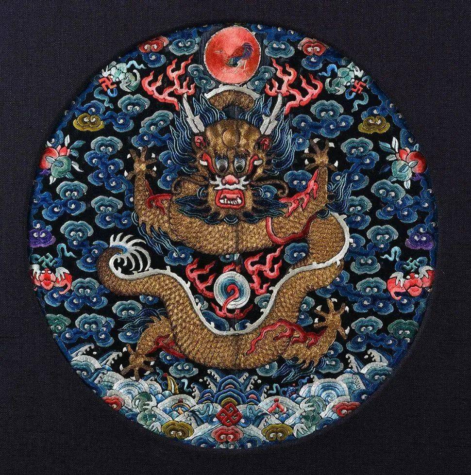 补子4副清代d26cm"补子"是明清两代官制服饰——补服上的特殊织绣纹样