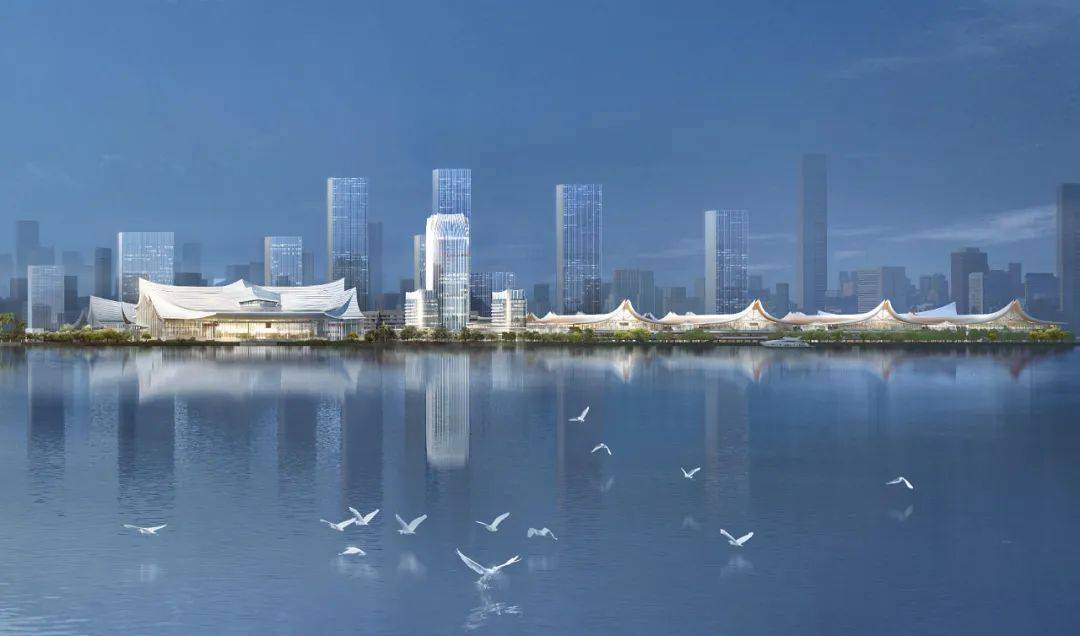 厦门东部体育会展新城效果图而五营新城的名称让人眼前一亮.