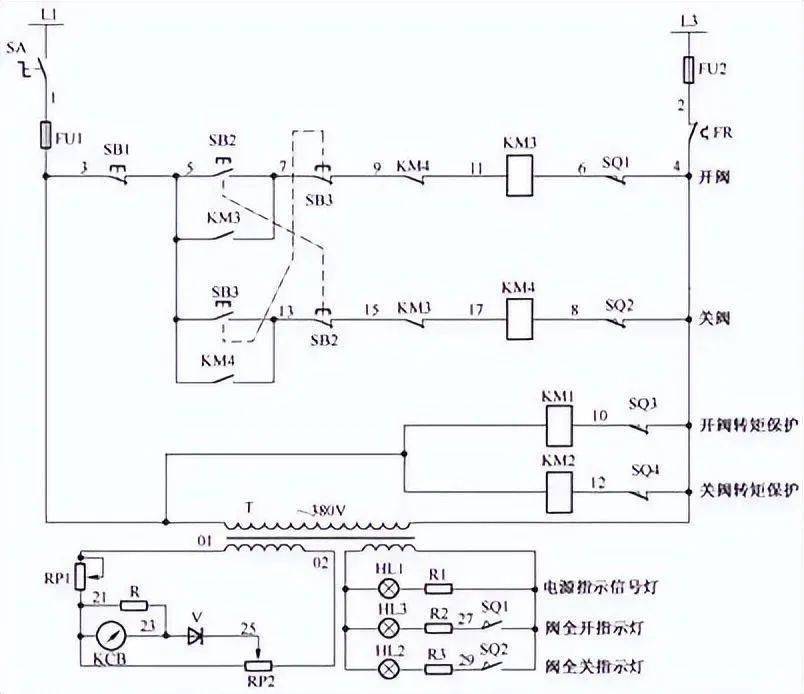 電動葫蘆的電氣控制電路48用八擋按鈕操作的行車控制電路