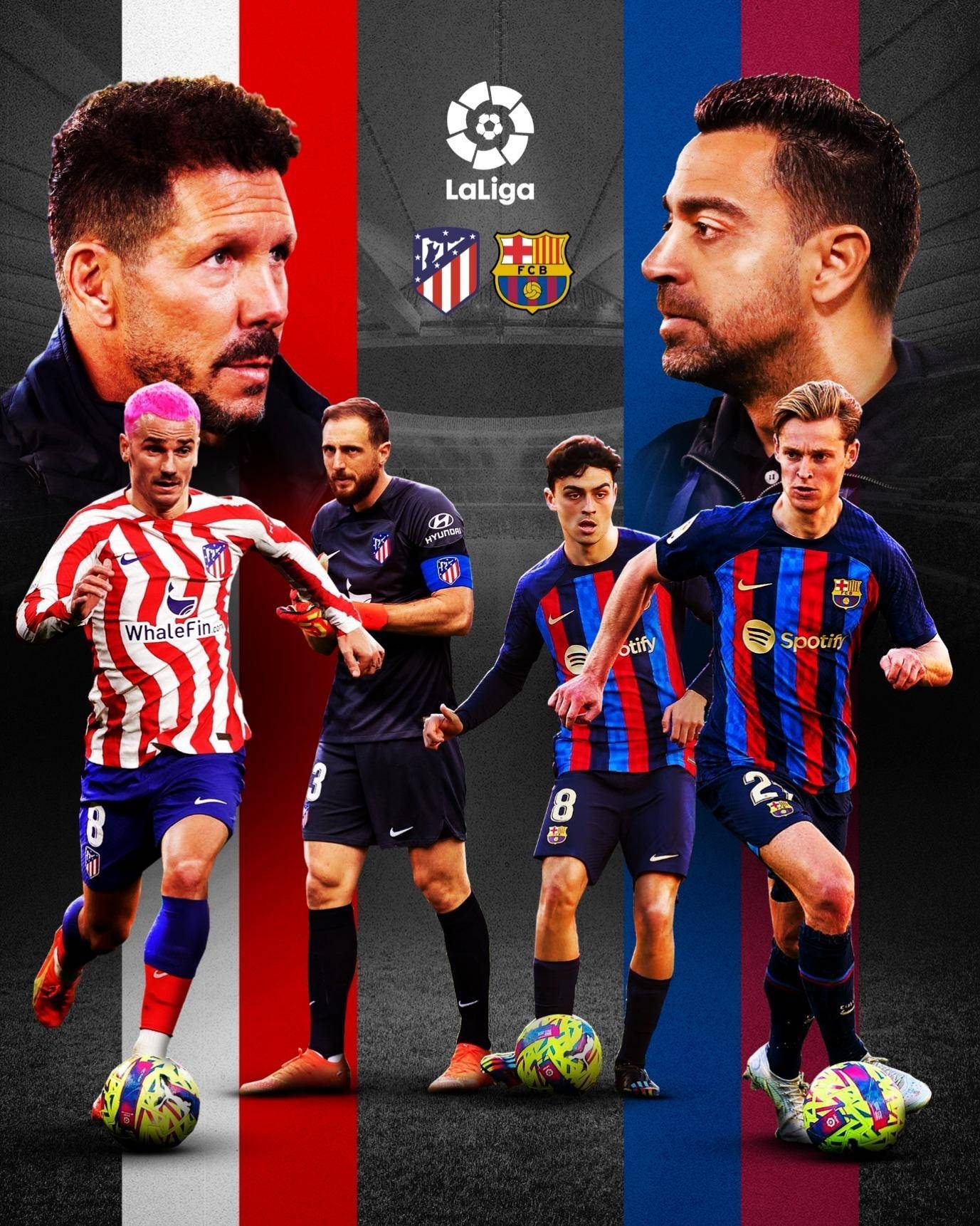 马竞vs巴萨：教练席的对决，哈维和西蒙尼的新较量_搜狐网