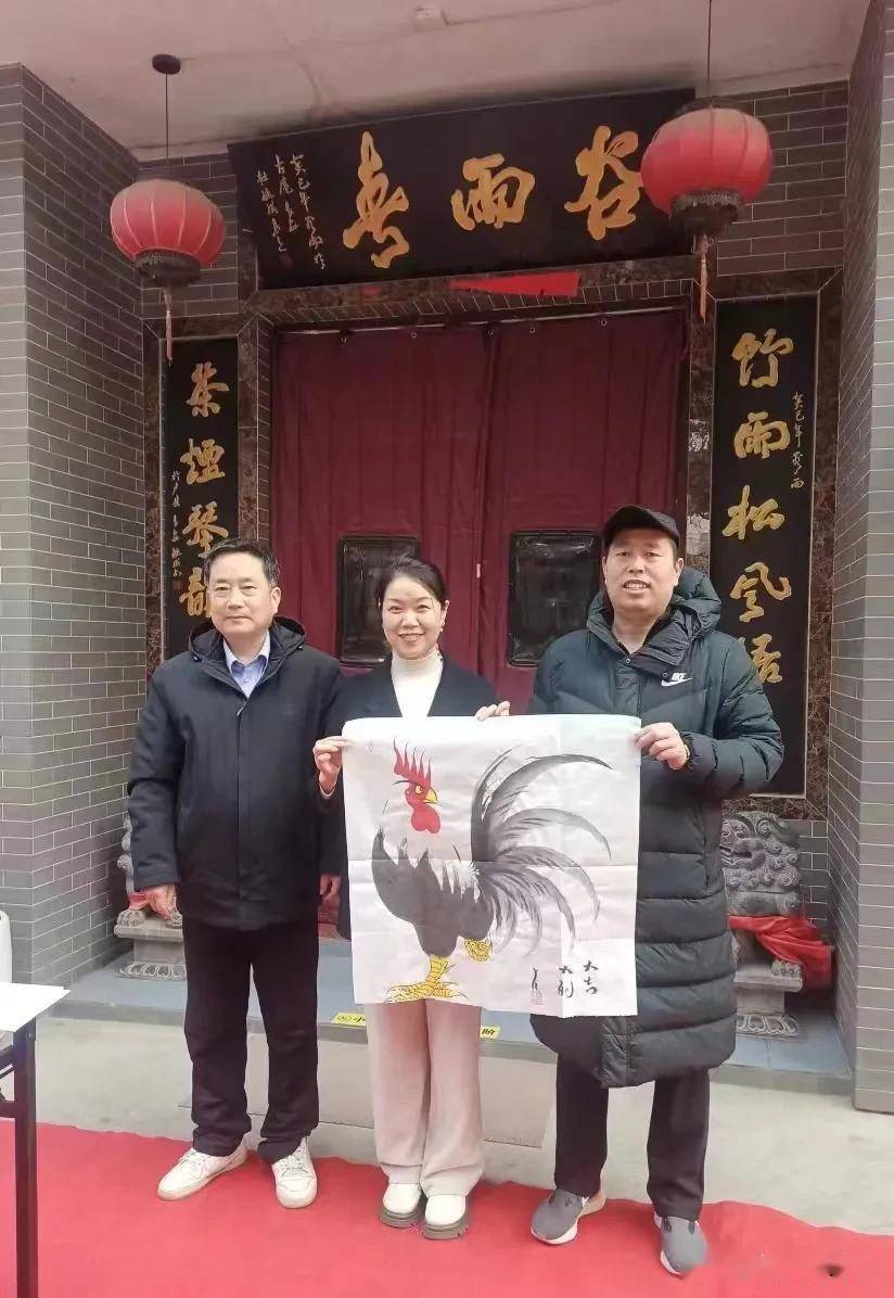 当日,鄠邑区诗词楹联学会书画分会单建军,杨晓菊,杜雪梅,阴江波,李