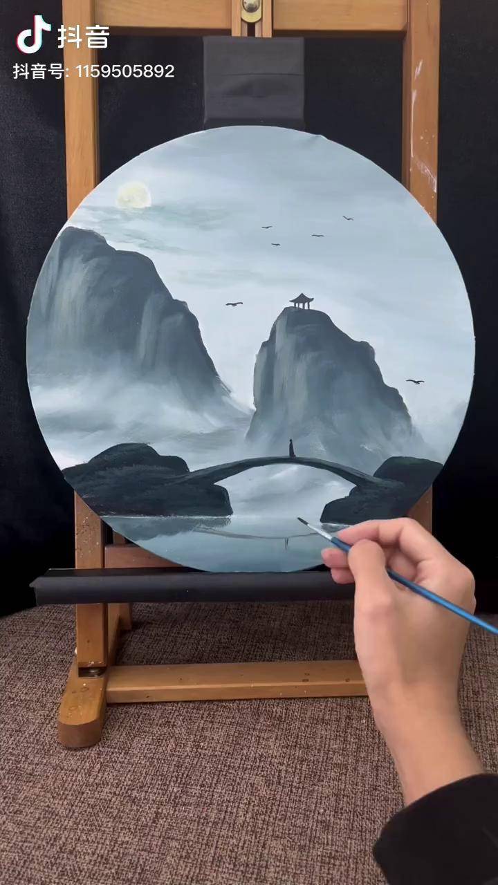 零基础学画画 山水画 丙烯画