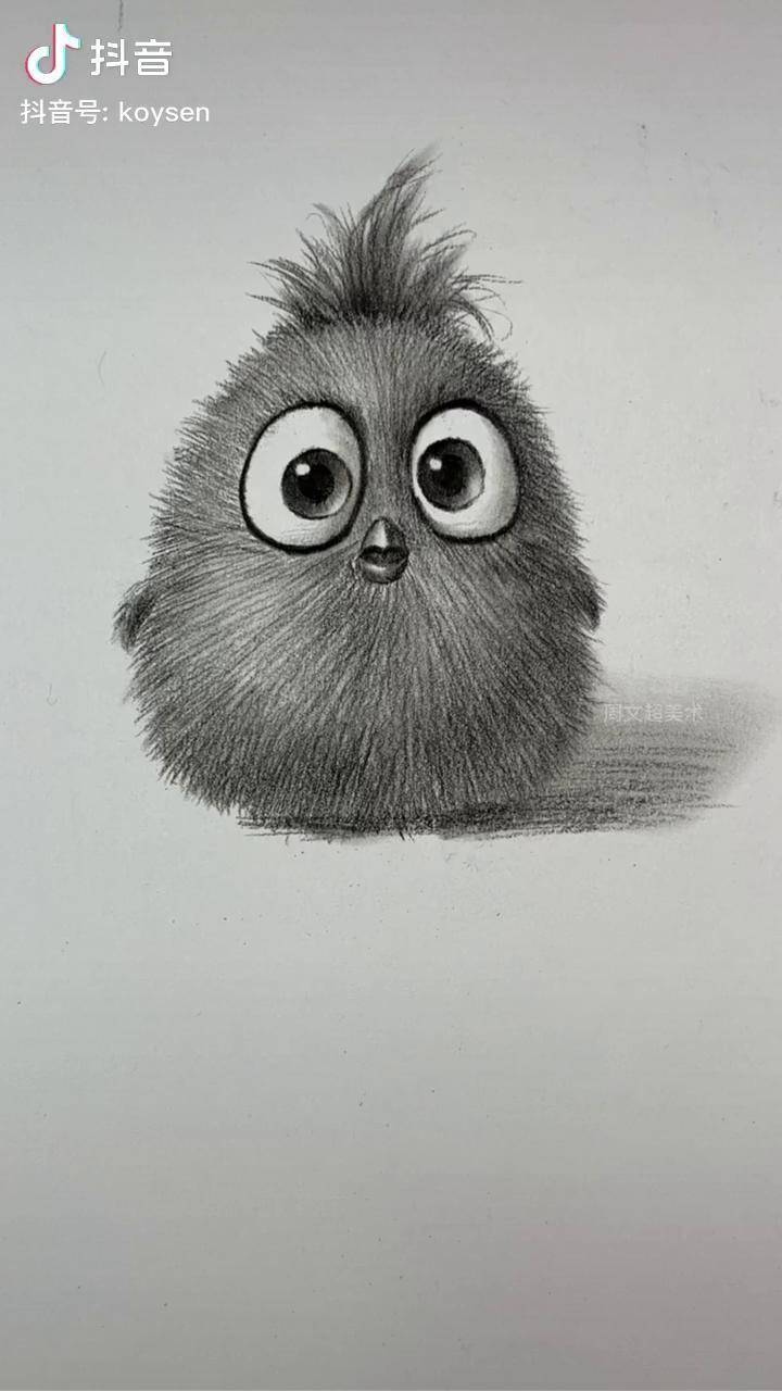教你画超级简单的愤怒的小鸟零基础学画画 素描 美术 周文超美术