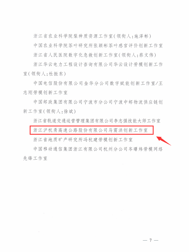 在此之前,工作室创始人马震洪还入选了2022年"浙江工匠"培养项目人员