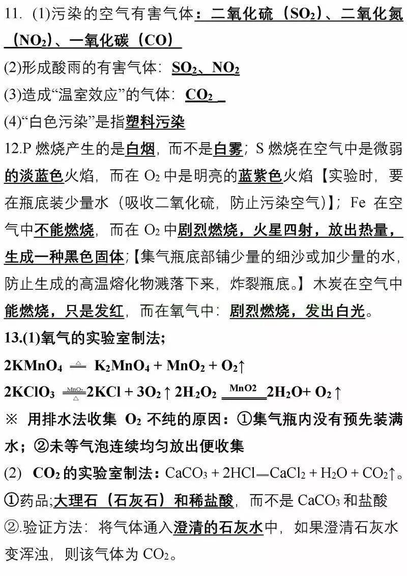 初中化学50道根底题，务必让孩子做一遍！（可打印）