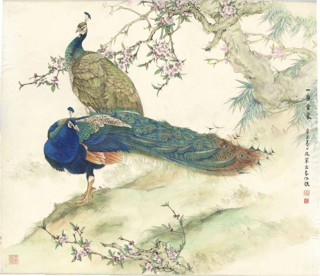 出版有《陈军工笔花鸟精品赏饰》《梅兰竹菊横幅》《工笔重彩孔雀画法