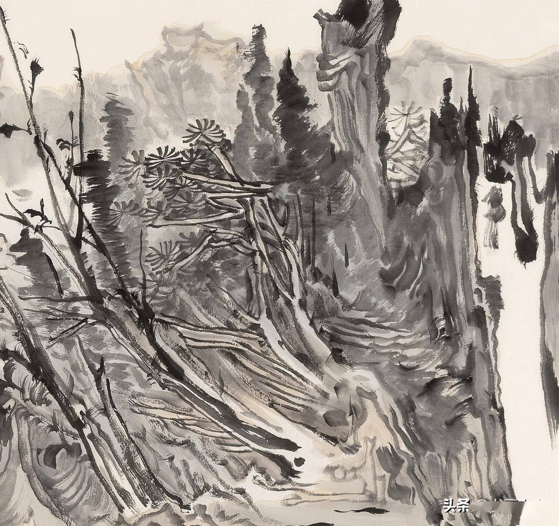 「画家肖大平」画要赏,无论观之多少,都会陶冶情操_山水画_笔墨_因为