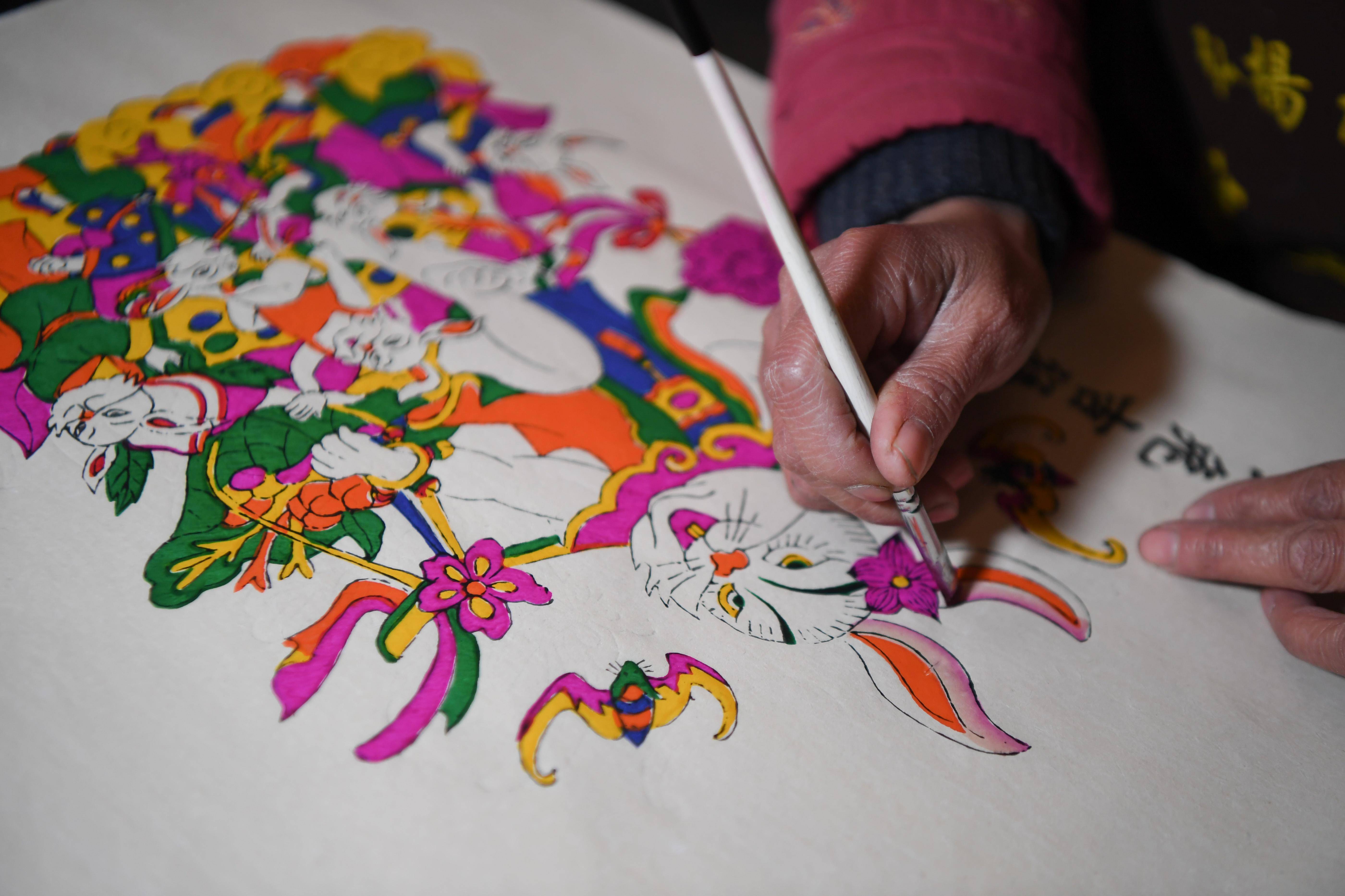 新华社记者 薛宇舸 摄滩头木版年画于2006年被认定为首批国家级非