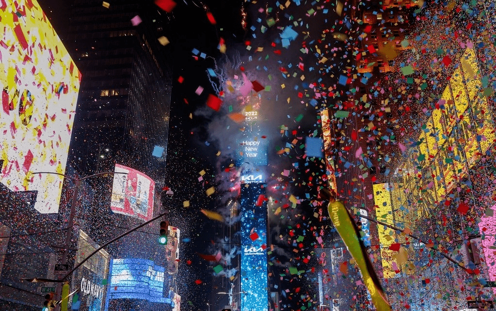纽约时代广场新年倒计时2022(纽约时代广场新年倒计时2022年)