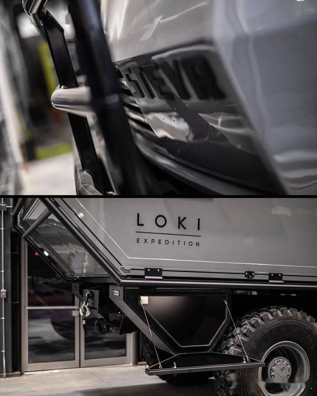 当斯太尔91遇见时尚房车 老外用军版1491 6x6底盘改装的越野房车效果